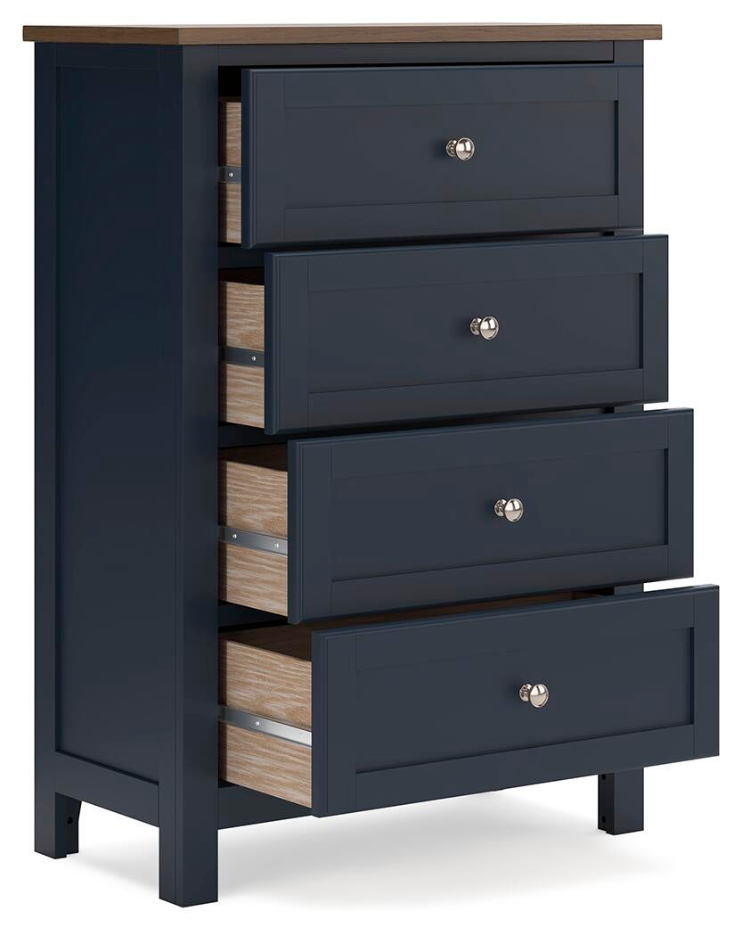 Landocken  Panel Bed, Dresser, Mirror, Chest And Nightstand