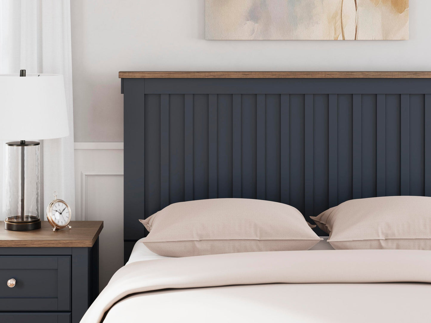 Landocken  Panel Bed, Dresser, Mirror, Chest And Nightstand