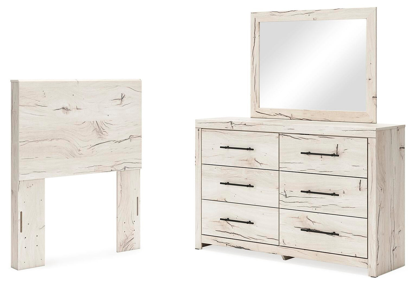 Lawroy  Panel Headboard, Dresser And Mirror