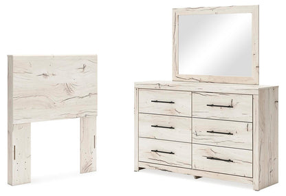 Lawroy  Panel Headboard, Dresser And Mirror