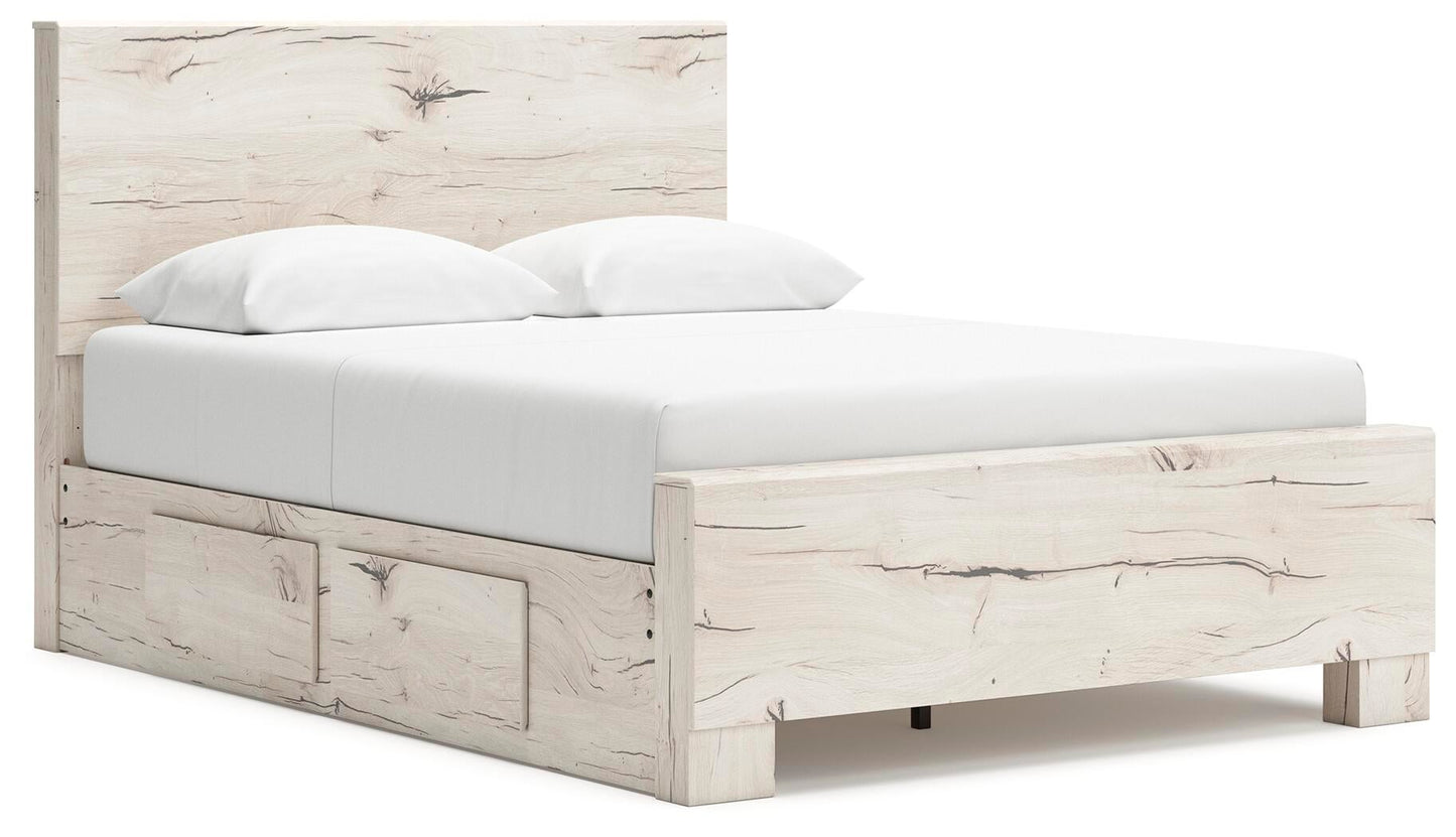 Lawroy  Panel Bed With Storage, Dresser, Mirror, Chest And Nightstand