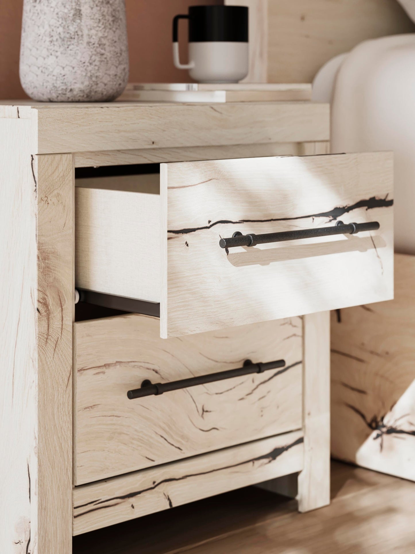 Lawroy  Panel Storage Bed, Dresser, Mirror, Chest And Nightstand