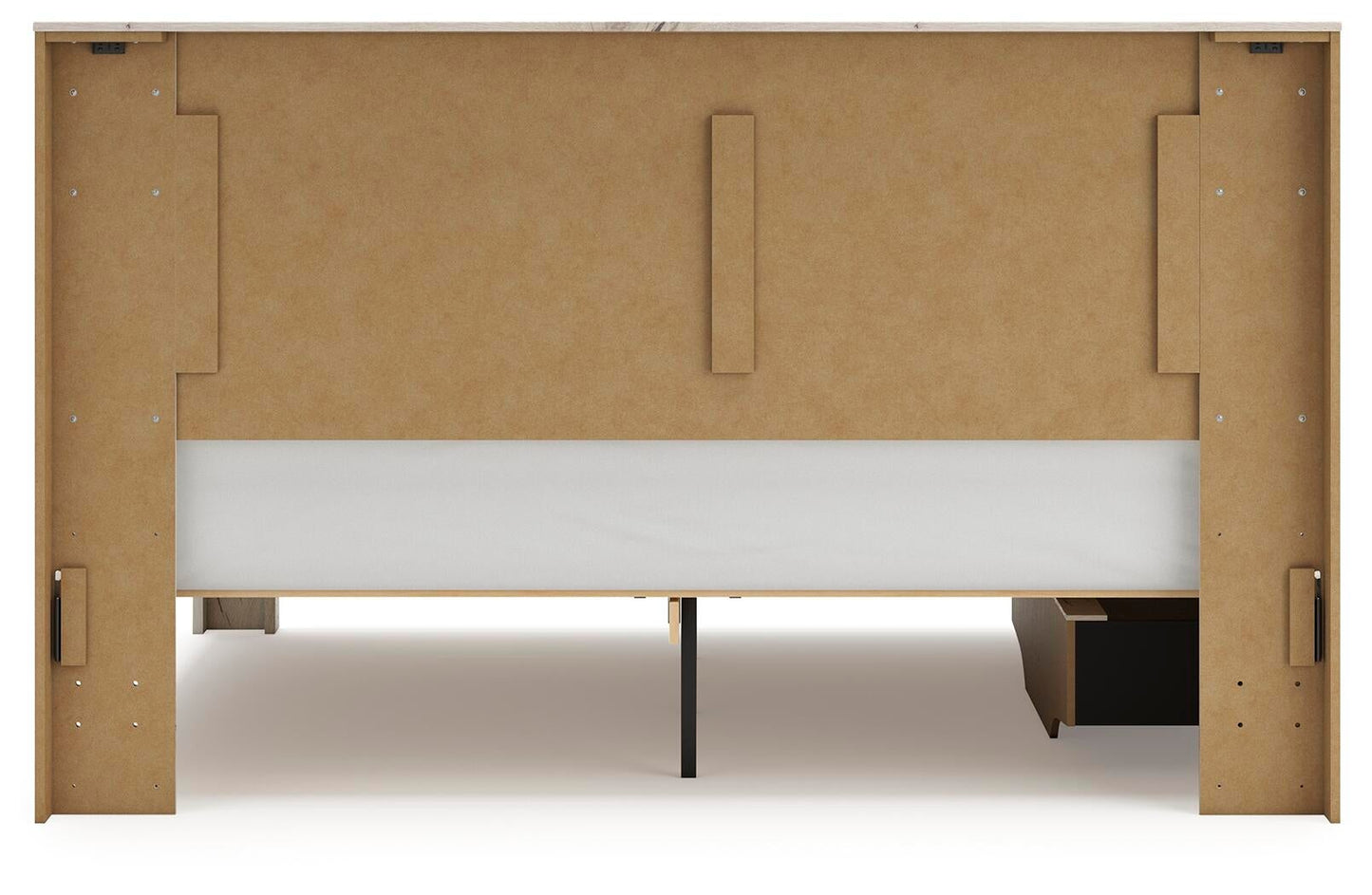 Lawroy  Panel Bed With Storage, Dresser And Mirror