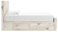 Lawroy  Panel Bed With Storage, Dresser And Mirror