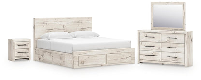 Lawroy  Panel Storage Bed, Dresser, Mirror And Nightstand