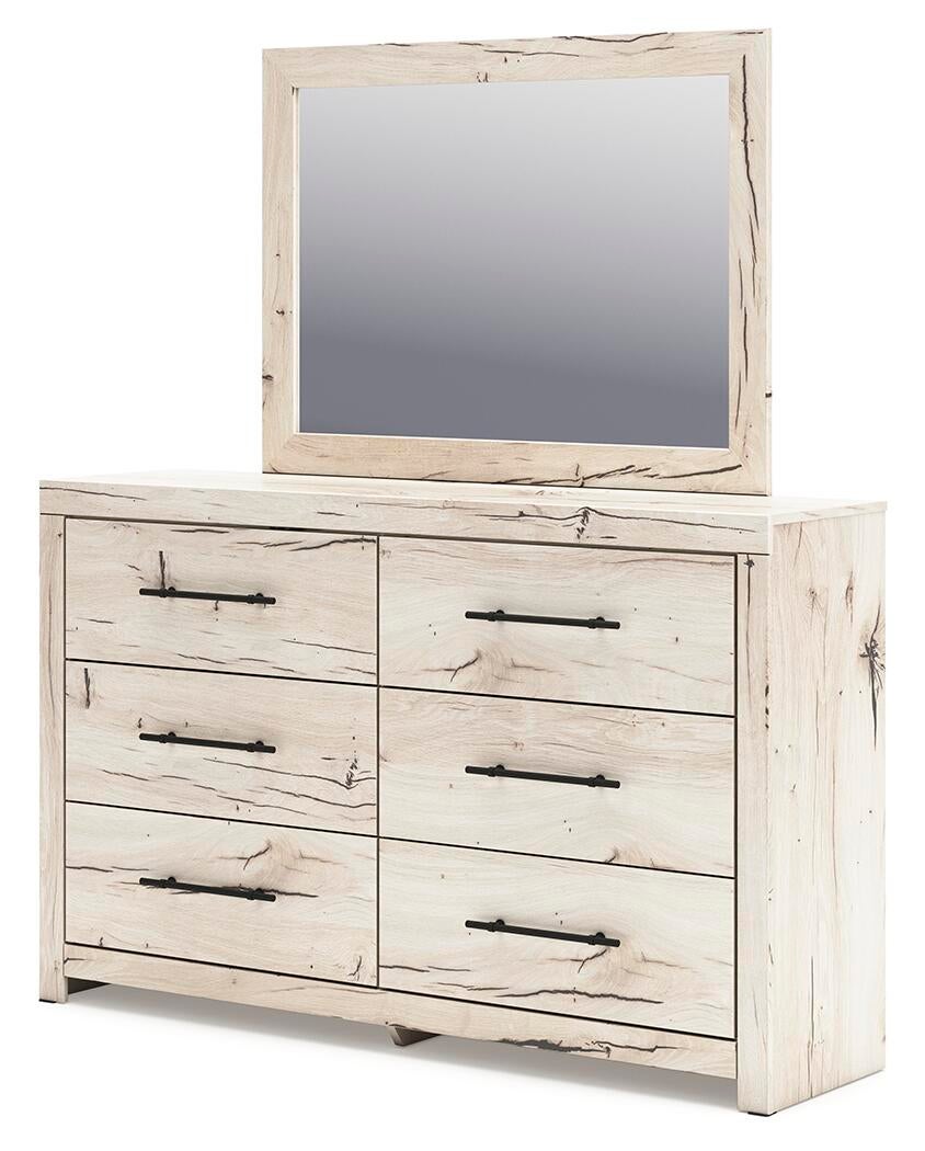 Lawroy  Panel Storage Bed, Dresser, Mirror And Nightstand