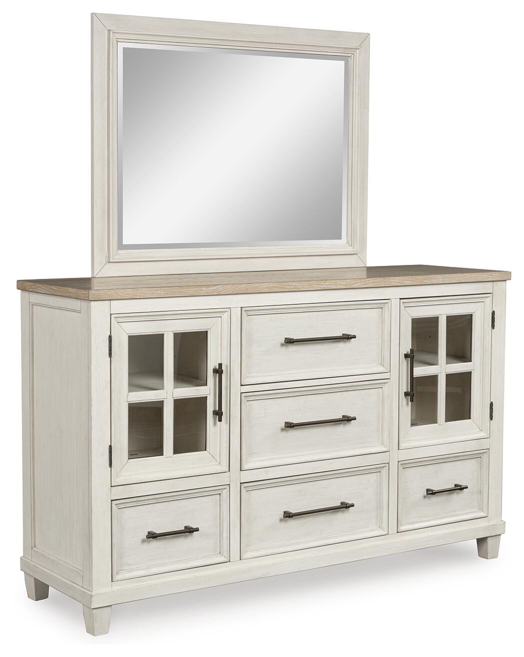 Shaybrock  Panel Bed, Dresser And Mirror