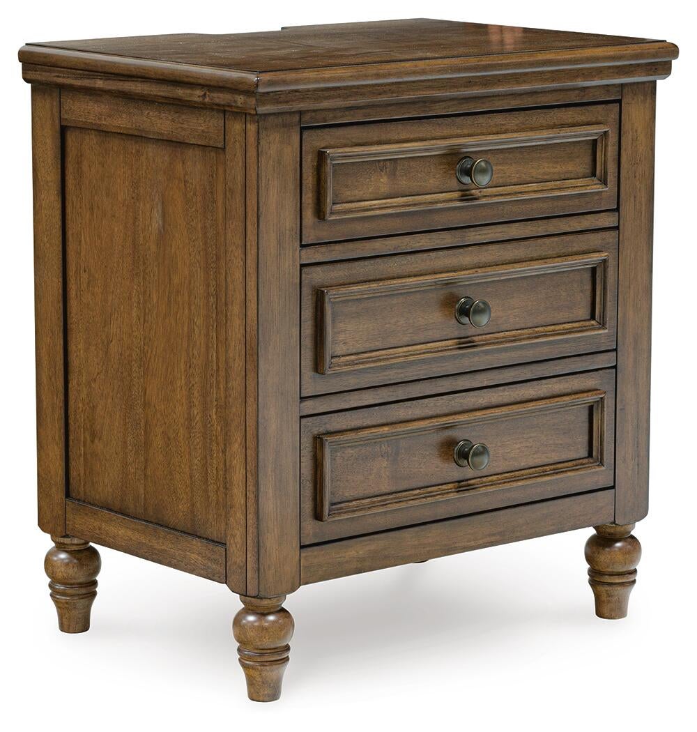 Sturlayne California  Upholstered Panel Bed, Dresser, Mirror, Chest And Nightstand