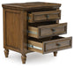 Sturlayne California  Upholstered Panel Bed, Dresser, Mirror, Chest And Nightstand
