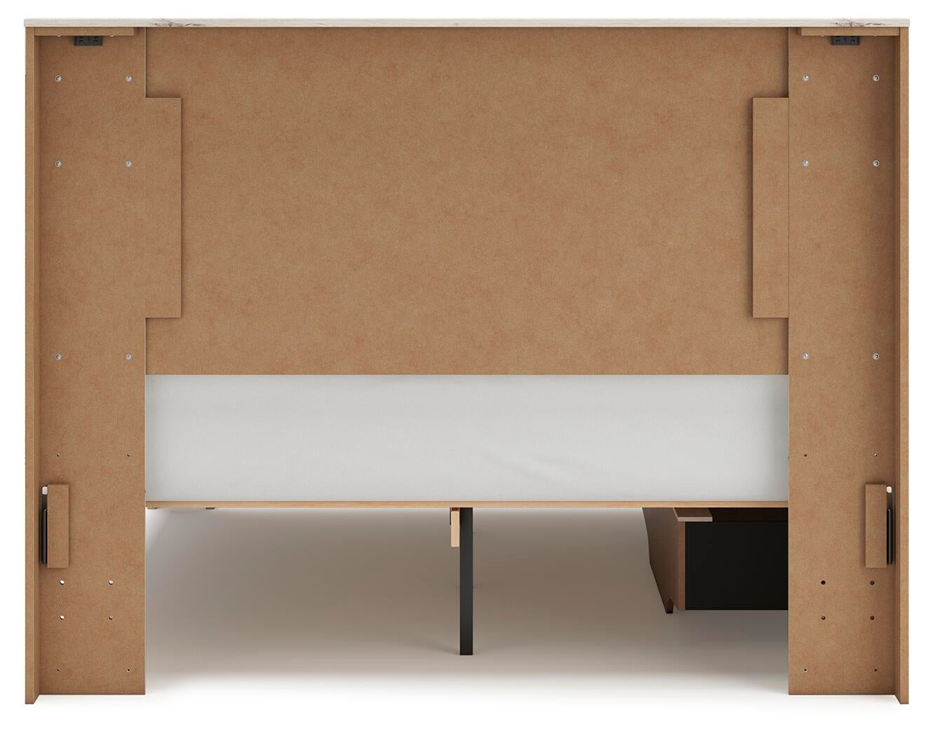 Lawroy  Panel Bed With Storage, Dresser And Mirror