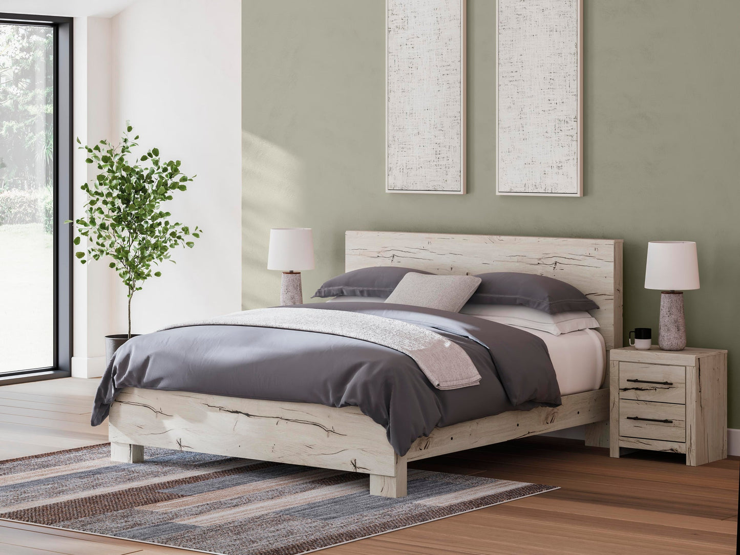Lawroy  Panel Bed, Dresser, Mirror, Chest And Nightstand
