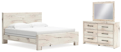 Lawroy  Panel Bed, Dresser And Mirror