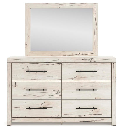 Lawroy  Panel Bed, Dresser, Mirror And Nightstand