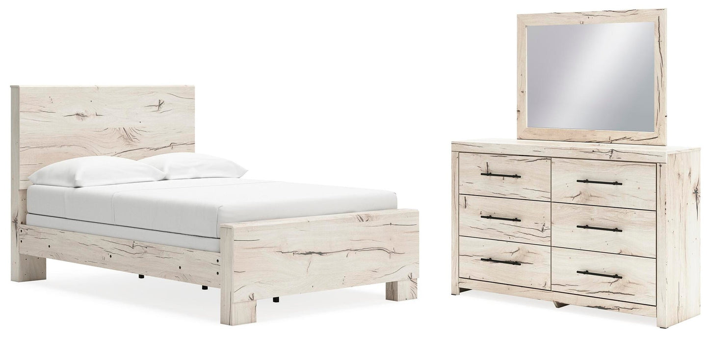 Lawroy  Panel Bed, Dresser And Mirror