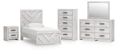 Cayboni  Panel Bed, Dresser, Mirror, Chest And Nightstand