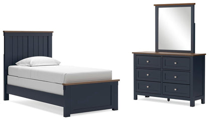 Landocken  Panel Bed, Dresser And Mirror