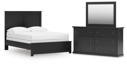 Maribel  Panel Bed, Dresser And Mirror