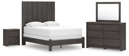 Fraluna  Panel Bed, Dresser, Mirror And Nightstand