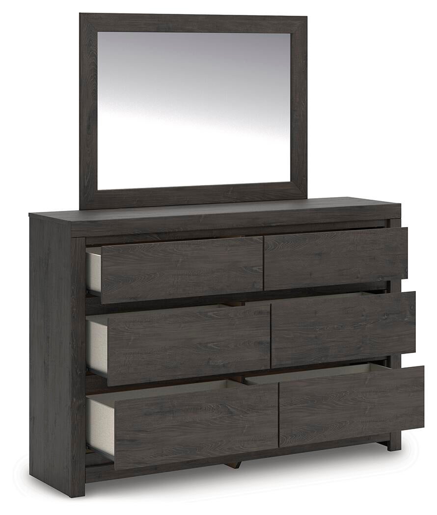 Parlayon  Panel Bed, Dresser, Mirror, Chest And Nightstand