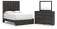 Parlayon  Panel Storage Bed, Dresser And Mirror