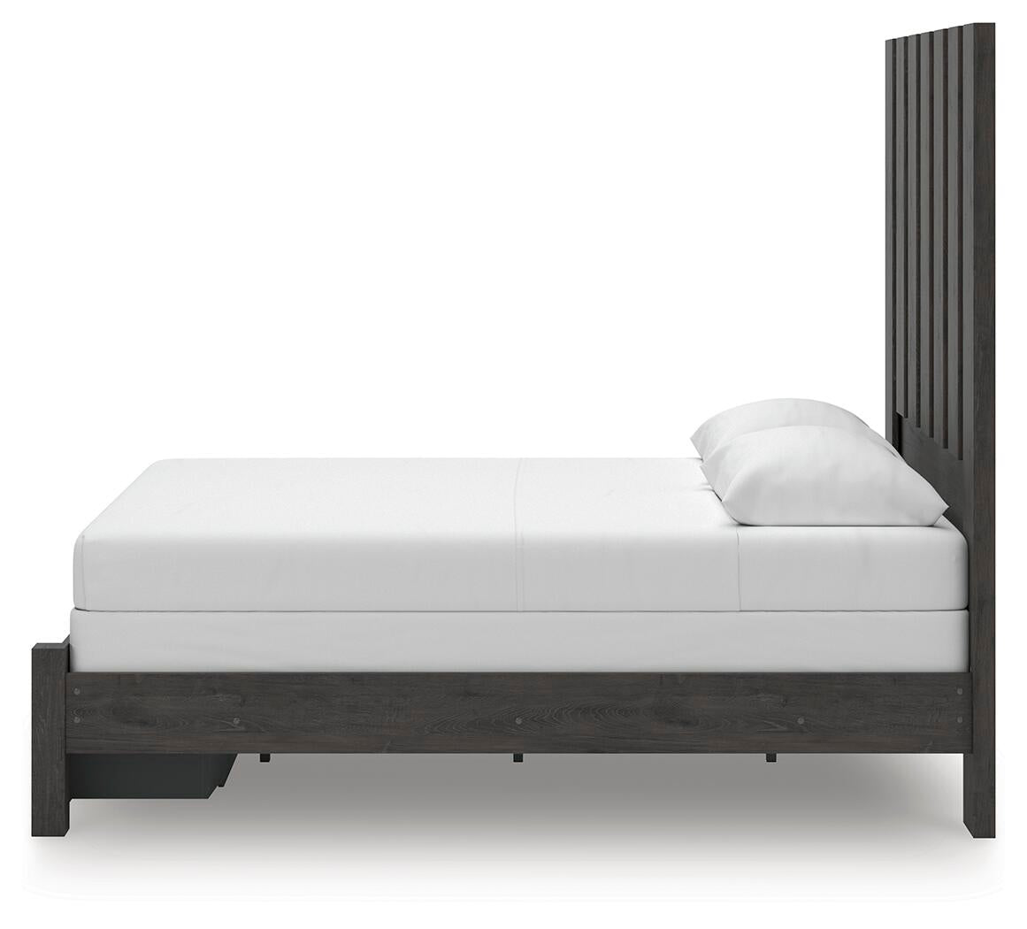 Fraluna  Panel Storage Bed, Dresser And Mirror