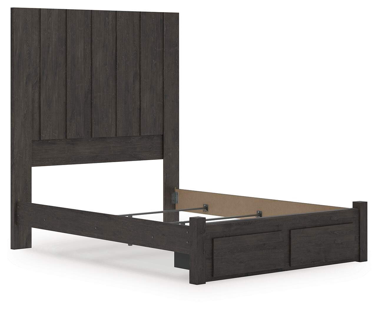Parlayon  Panel Storage Bed, Dresser, Mirror And Nightstand