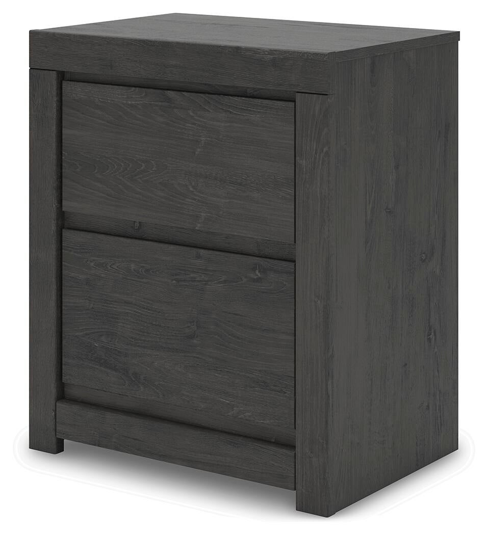 Parlayon  Panel Storage Bed, Dresser, Mirror And Nightstand