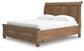 Vandenmore California  Storage Sleigh Bed With Mirrored Dresser And Nightstand