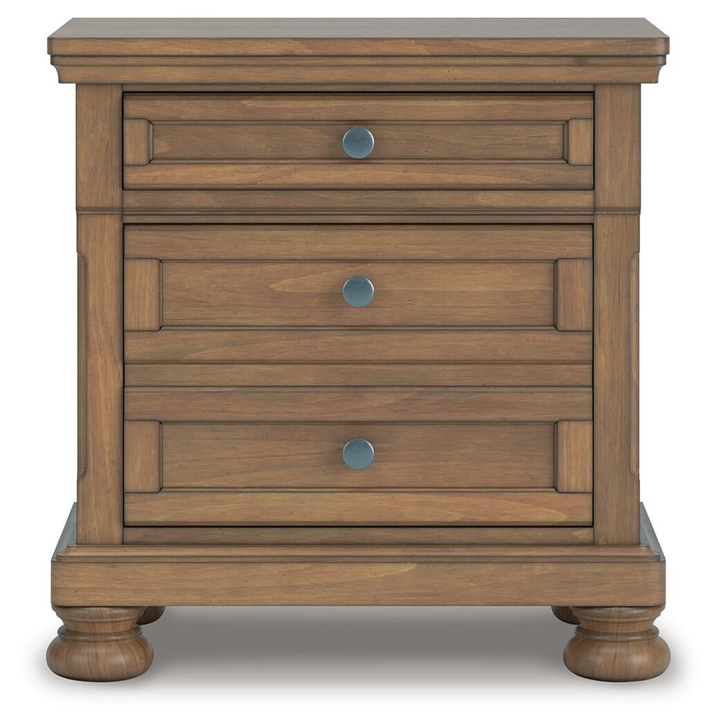 Vandenmore California  Storage Sleigh Bed With Mirrored Dresser And Nightstand