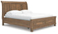 Vandenmore California  Storage Sleigh Bed With Mirrored Dresser, Chest And Nightstand