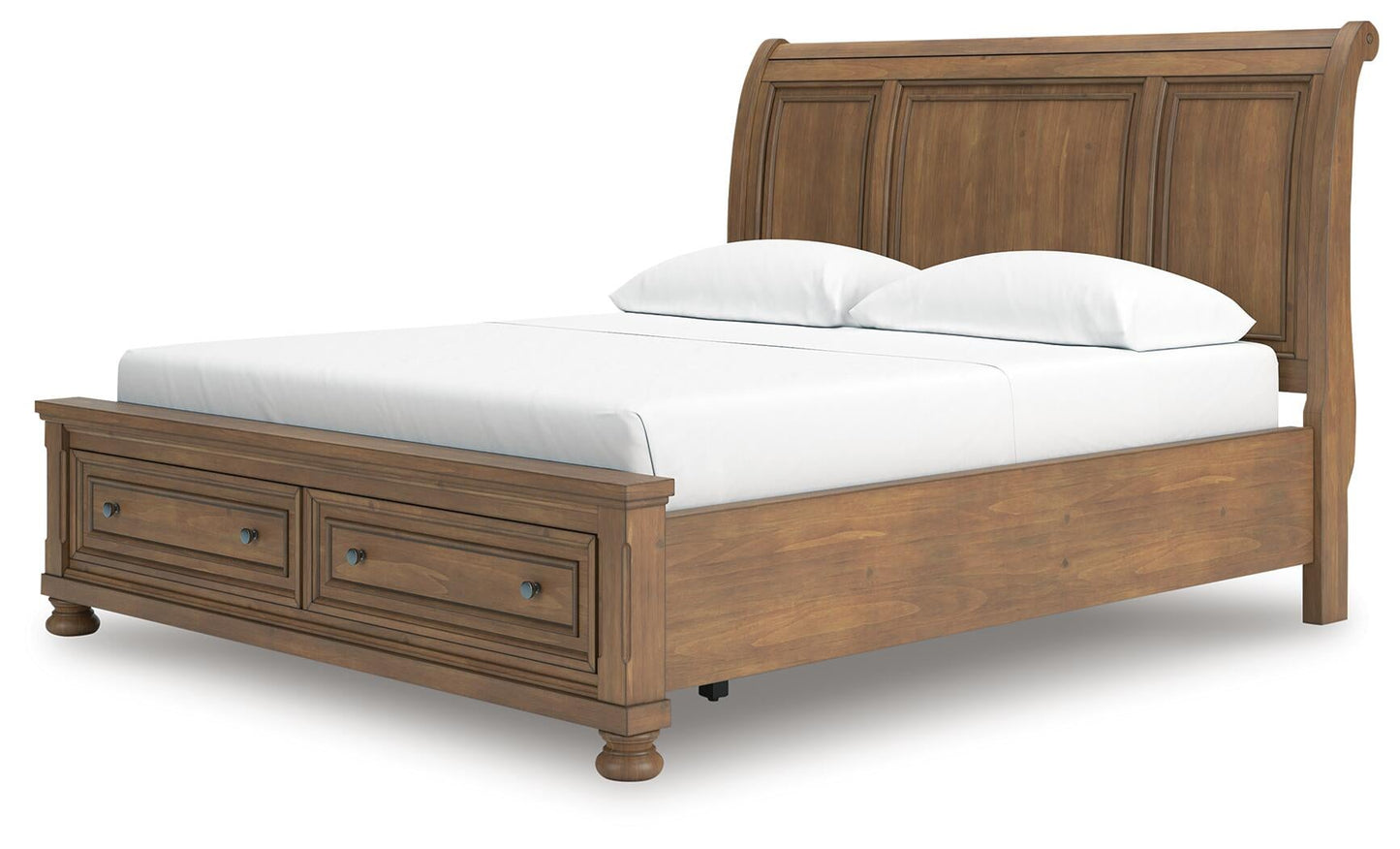 Vandenmore California  Storage Sleigh Bed With Mirrored Dresser, Chest And Nightstand