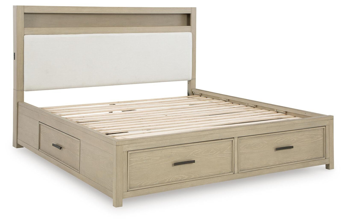 Calmoro  Bookcase Bed With Mirrored Dresser