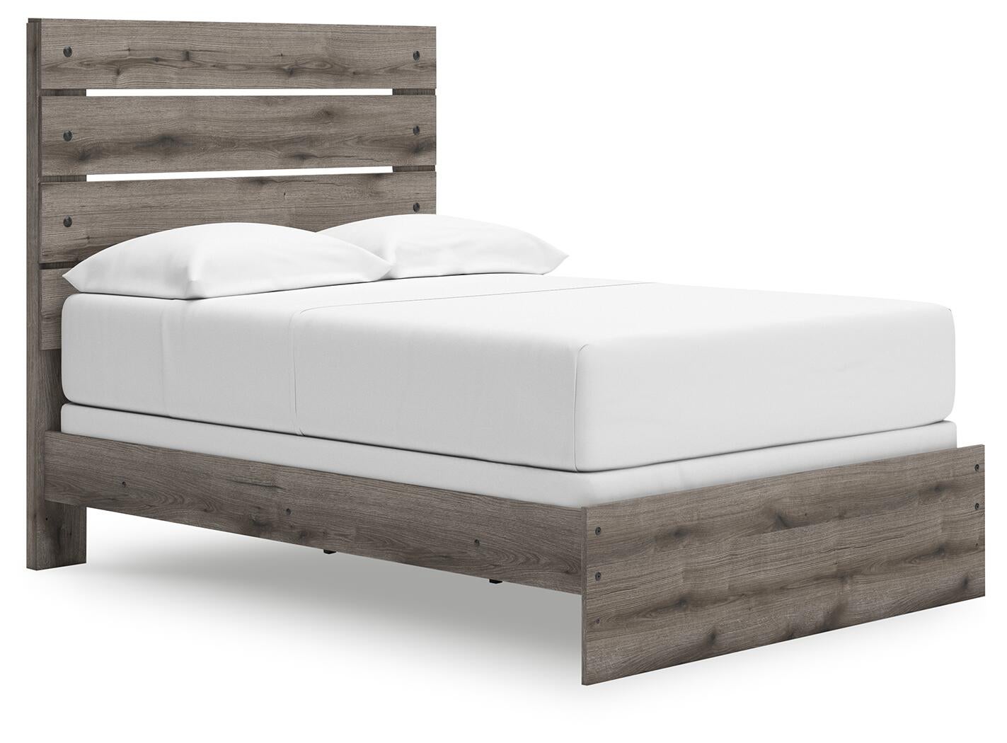 Graystorm  Panel Bed, Dresser, Mirror And Nightstand