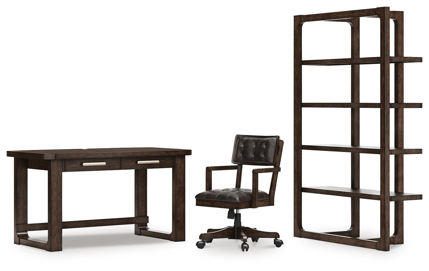 Brecton Home Office Desk With Chair And Storage
