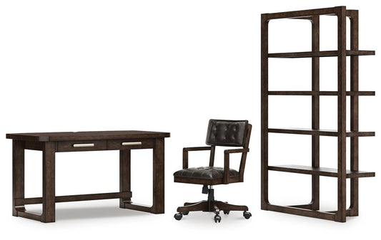 Brecton Home Office Desk With Chair And Storage