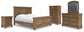 Vandenmore California  Panel Bed With Mirrored Dresser, Chest And Nightstand
