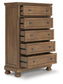 Vandenmore California  Panel Bed With Mirrored Dresser, Chest And Nightstand