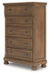 Vandenmore California  Panel Bed With Mirrored Dresser, Chest And Nightstand