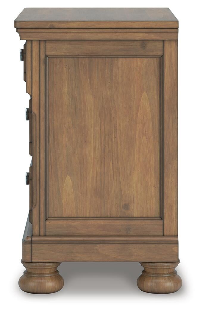 Vandenmore California  Panel Bed With Mirrored Dresser, Chest And Nightstand