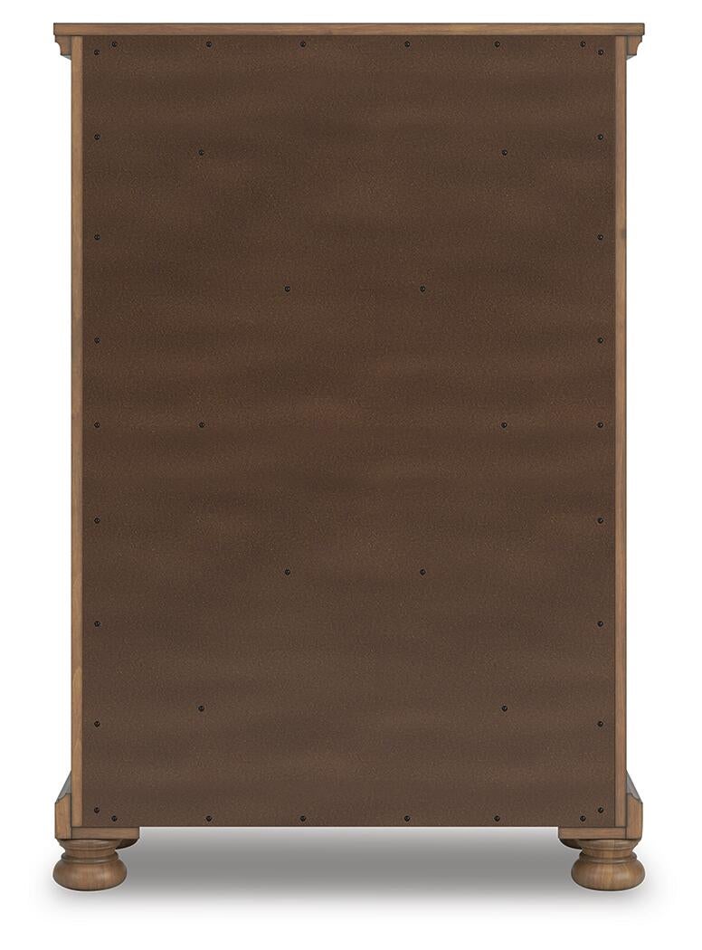 Feddinger  Storage Sleigh Bed With Mirrored Dresser, Chest And Nightstand