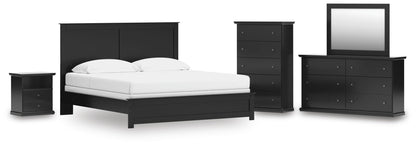 Maribel  Panel Bed, Dresser, Mirror, Chest And Nightstand