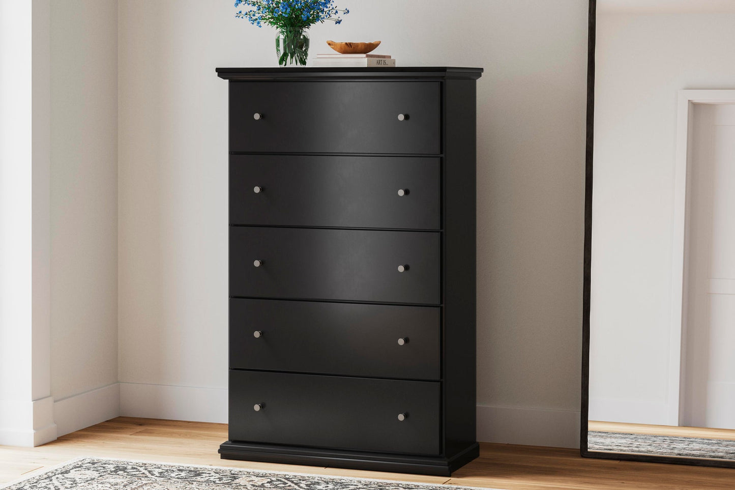 Maribel  Panel Bed, Dresser, Mirror, Chest And Nightstand