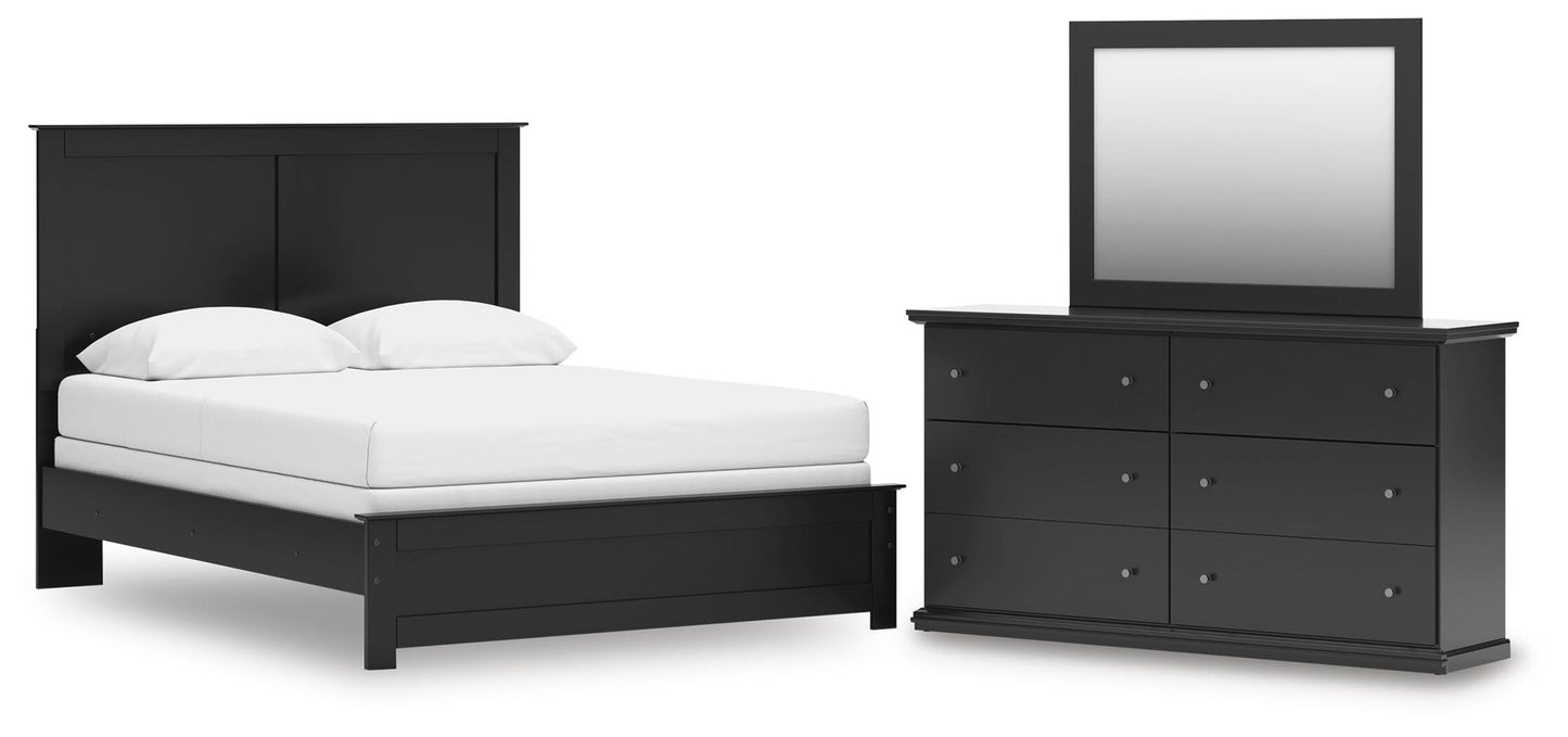 Maribel  Panel Bed, Dresser And Mirror