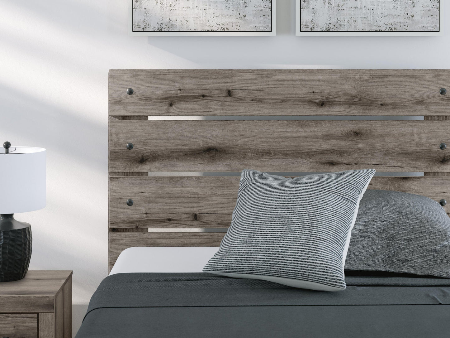 Graystorm  Panel Storage Bed, Dresser And Mirror