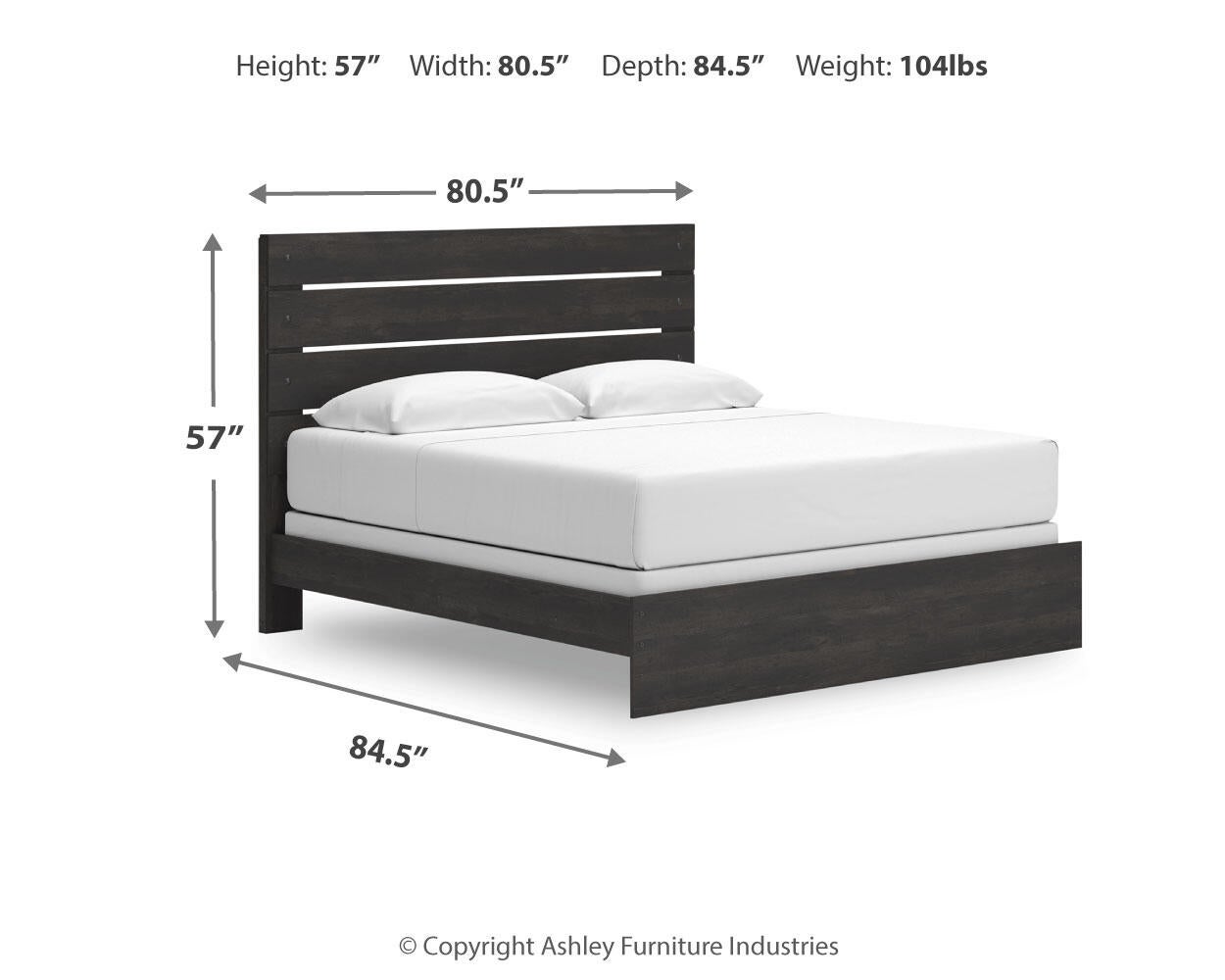 Hollivern  Panel Bed, Dresser And Mirror