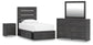 Delmorta  Panel Storage Bed, Dresser, Mirror And Nightstand