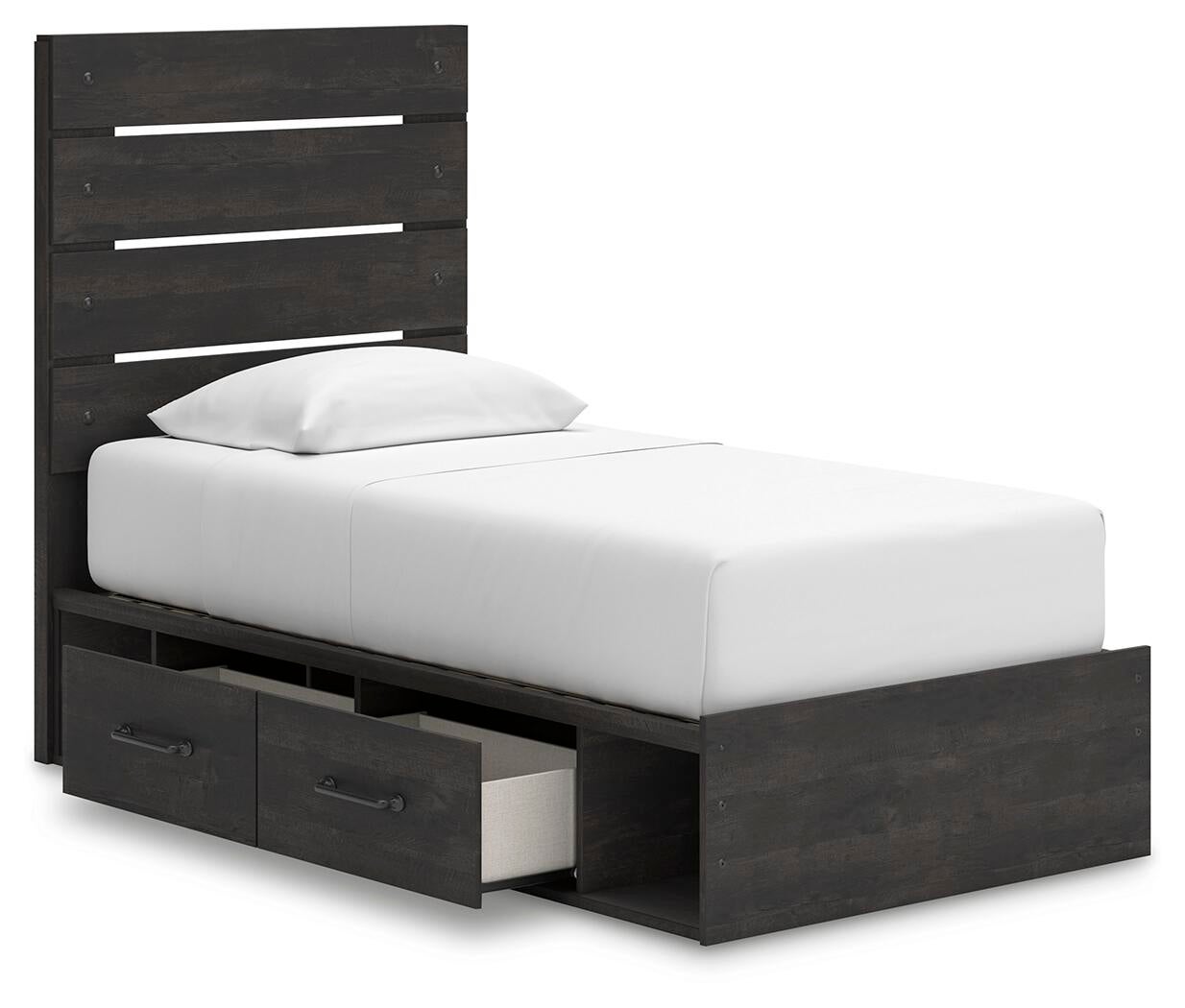Hollivern  Panel Storage Bed, Dresser, Mirror, Chest And Nightstand