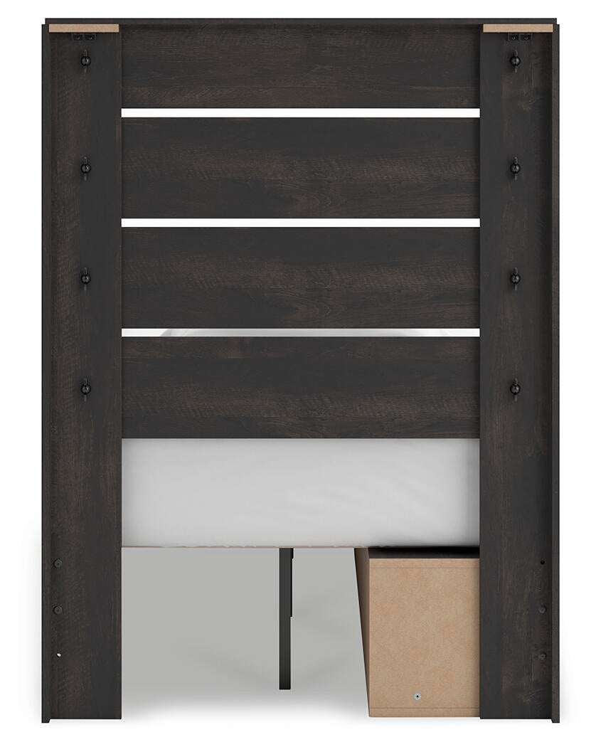 Hollivern  Panel Storage Bed, Dresser, Mirror, Chest And Nightstand