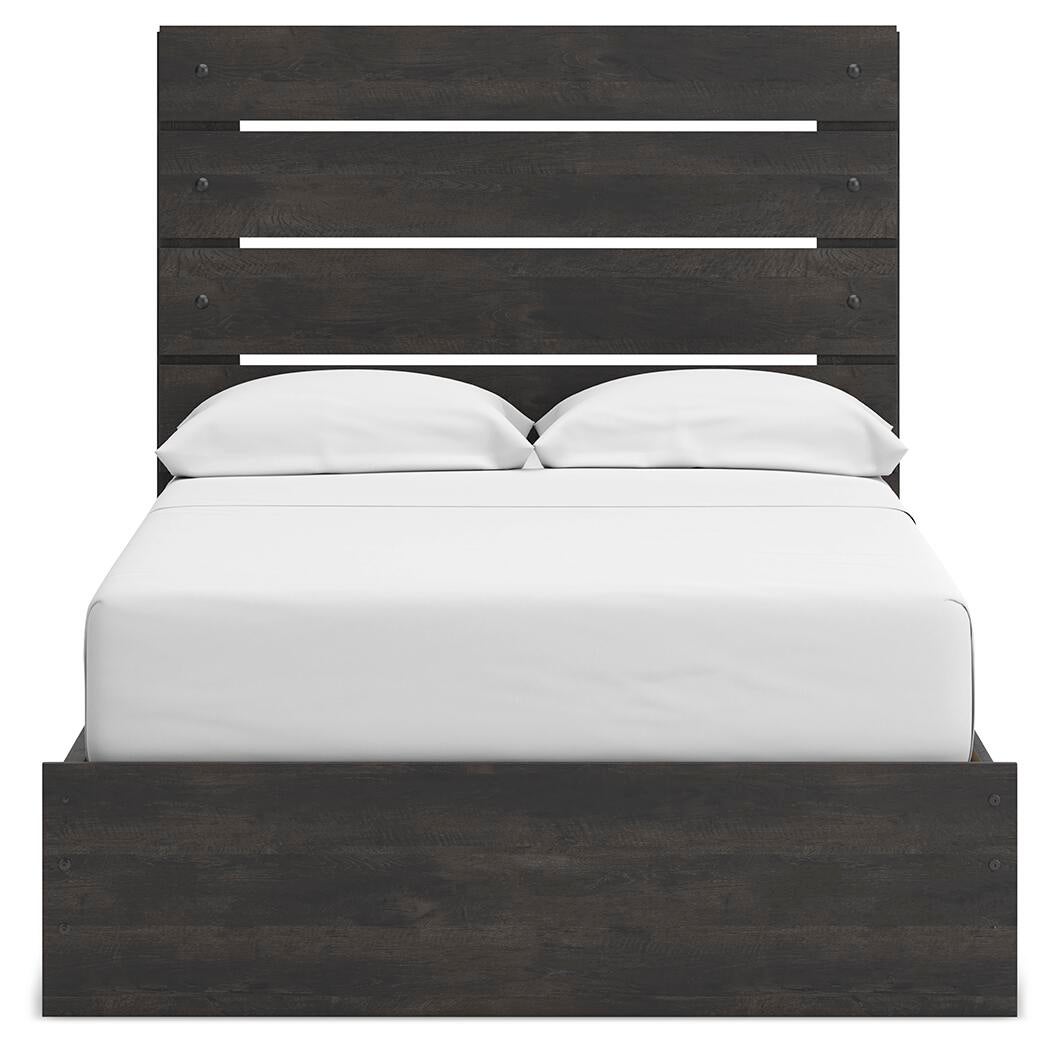 Delmorta  Panel Storage Bed, Dresser, Mirror And Nightstand