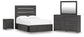 Delmorta  Panel Storage Bed, Dresser, Mirror And Nightstand